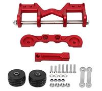 Lylithuif Rueda Frontal de Coche a Control Remoto, Barra de Caballito de aleación de Aluminio Estable Ajustable para Coche Traxxas MAXX 1/10 RC (Roja)