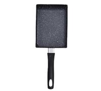 Lylithuif Sartén rectangular para tortilla, sartén antiadherente Tamagoyaki, herramienta de cocina de aluminio de primera calidad para entusiastas de la cocina japonesa, tamaño 15x18cm