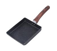 Lylithuif Sartén Tamagoyaki, sartén plana para desayuno, sartén rectangular antiadherente para tortilla japonesa, para cocina casera, cocción de huevos, plástico fenólico de aluminio (l)