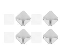 Lylithuif Socket Organizer Power Plug Rack Wall Mounted Power Cord Holder Strong Load Bearing Multi Function Shelf for Bathroom Kitchen Living Room Aluminum Alloy Gray 4Pcs