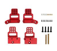 Lylithuif Soporte de Montaje de Choque RC Aleación de Aluminio Durable Amortiguador Reemplazo Directo para Traxxas TRX4M 1/18 RC Car con 4 Soportes 16 Tornillos 6 Accesorios (Roja)