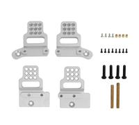 Lylithuif Soporte de Montaje de Choque RC Aleación de Aluminio Durable Amortiguador Reemplazo Directo para Traxxas TRX4M 1/18 RC Car con 4 Soportes 16 Tornillos 6 Accesorios (Plata)