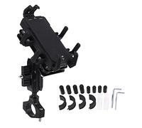 Lylithuif Soporte de teléfono para Motocicleta para Evitar resbalones, absorción de Golpes, Giratorio, IP6, Resistente al Agua, Multiusos, Soporte para teléfono de Metal para Bicicleta