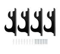 Lylithuif Soporte para espada, soporte de pared acrílico de doble nivel, soporte de exhibición para espadas cortas samuráis, sala de estar, dormitorio, tienda, 16,5x7cm, paquete de 4 (Black)