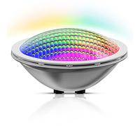 LyLmLe LED Piscina Par56, 30 W Proyector Piscina 316L Acero inoxidable RGB Multicolor Luz LED Foco Sincrónico, Ángulo de haz 120°, IP68 impermeable, CA 12 V sin controlador