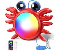 LyLmLe Luces Piscina Sumergibles LED con Control APP, 20W RGBW Luz de Piscina Magnética Regulable Sync Música Impermeable IP68, 800lm Iluminación Subacuática 12V con Temporizador, Cable 10m