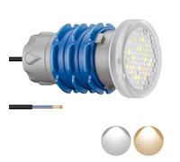 LyLmLe Mini Foco LED Piscina con Rosca 1 1/2", 6W Proyector LED Piscina Blanco Conmutable 3000K y 6000K, Ø49mm, 12V AC Impermeable IP68 Lámpara Sumergible para Piscinas Hormigón SPA Escaleras