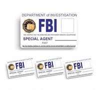 LYLSDSB 4 pegatinas para tarjetas de crédito del FBI con dibujos animados, resistentes al agua, divertidas tarjetas de débito, para la mayoría de las llaves de transporte, tarjetas bancarias, lindas