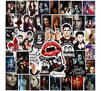 LYLSDSB The Vampire Diaries Pegatinas 50 Unidades Película de Terror Vinilo Botella de Agua Monopatín Ordenador Portátil Guitarra Motocicleta Bicicletas Pegatinas Clásicas para Adolescentes Niños