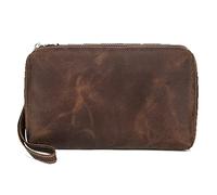 LYLXSF Bolsa de billetera Ant-thtft Bosch Vintage Men's Clutch Bags con correa de muñeca Organizador de teléfonos celulares