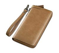 LYLXSF M's Leather Zip Coin Monin Bag Bag Multi Card Purse Purso Billetera Larga