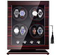 LYLXSF Ventiladora automática de Relojes 8 Reloj Caja de Viento 5 Modo de rotación de Madera Accesorios de Motor de Pintura de Piano de Madera
