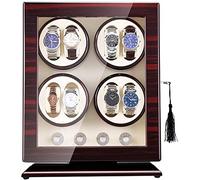 LYLXSF Ventiladora automática de Relojes 8 Reloj Caja de Viento 5 Modo de rotación de Madera Accesorios de Motor de Pintura de Piano de Madera