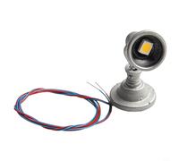 LYM20 - Juego de iluminación de ferrocarril modelo LYM20 5 piezas escala HO 1:87 lámpara de inundación y foco con LED cálidos compatible con fuente de alimentación de 3 V para diseños de tren (blanco