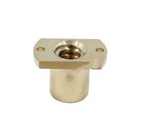 LYMFE Husillo de Bolas con Tuerca 1 Pieza T10-T40 Tornillo de Avance Tuerca en H Brida Tuerca de latón Tuerca de Soporte de Tornillo Trapezoidal Rosca Izquierda(T16 Pitch 4mm)