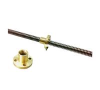 LYMFE Husillo de Bolas con Tuerca Tornillo de Avance T8 TR8 de 8 mm, 100 mm a 650 mm, con Tuerca de latón(650mm)