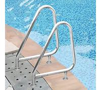 LYMGRZ Barandilla de Piscina, pasamanos de 2 Piezas para Entrada enterrada, agarres de Seguridad, barandillas de rampa, con Cubierta de Agarre Azul de 1,2 m, fácil de Montar.
