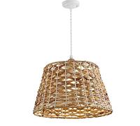 LYMGRZ Lámpara Colgante Minimalista de Metal de ratán nórdico, Hecha a Mano, para Restaurante, cafetería, Dormitorio y salón de té, con Elegante decoración de iluminación Trenzada.