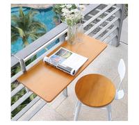 LYMGRZ Mesa Auxiliar Colgante para balcón con 4 Niveles de Altura Ajustables, Plegable, Resistente a la Intemperie, con barandilla, para Ahorrar Espacio en Exteriores (Blanco L100*W35cm)