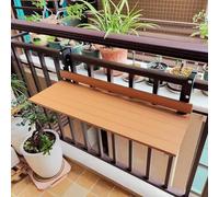 LYMGRZ Mesa de Bar Plegable para balcón, Mesa de Patio Exterior Que Ahorra Espacio, 80x25 cm, Mesa Auxiliar Plegable portátil para barandilla de balcón, Ideal para pequeñas Comidas y para Servir.