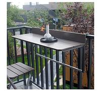 LYMGRZ Mesa Plegable Ajustable para barandilla de balcón - Mesa compacta para Interior/Exterior, Patio y jardín - Diseño Que Ahorra Espacio para un Uso versátil terrazas y Espacios p