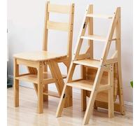 LYMGRZ Silla de Escalera Plegable 3 en 1 y Soporte de exhibición, Taburete Multifuncional para Biblioteca doméstica y Soporte de Flores, Juego de 2