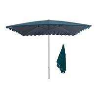 LYMGRZ Sombrilla Rectangular de Mercado de 3 x 2,5 m, 3 x 3 m, 4 x 2 m y 4 x 3 m, para Patio, con Altura Ajustable (Verde, 3,5 x 2 m (6 Varillas)).