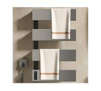 LYMGRZ Toallero calefactable Inteligente de Pared, con Temperatura Constante, para baño, Color Gris 04, Enchufe Izquierdo.