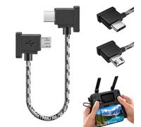 LYMISPIYA Cable USB C a Micro USB 30cm Nylon Trenzado - Adaptador Tipo-C a Micro USB para Mando a Distancia Drone DJI Mini SE, Mavic Mini/Air, Mavic 2 Pro - Transferencia OTG rápida y estable