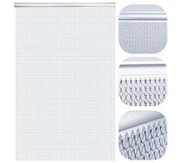 LYMMIYTC Pantallas de Puerta de Cortina de Cadena 100 x 210cm Cortina de Cadena de Aluminio para Decoración de Puertas，Cortina Voladora de Metal Persianas de Insectos Control de Plagas(Plata)