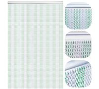 LYMMIYTC Pantallas de Puerta de Cortina de Cadena 90 x 210cm Cortina de Cadena de Aluminio para Decoración de Puertas，Cortina Voladora de Metal Persianas de Insectos Control de Plagas(Plata & Verde)