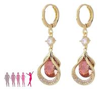 Lymph Flow Magnetogen Earrings,Lymphatic Magnetotherapy Germanium Earrings,Lymphvity Germanium Earrings, Lymphflow Magnetogen Earrings, Gifts for Women (Pink)