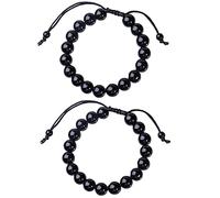 Lymphatic Drainage Black Obsidian Bracelet, Anti-Swelling Black Obsidian Bracelet, Adjustable Weight Loss Bracelet, Yoga Bracelets for Men and Women, Great for Gifts