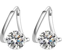 Lymphvity Germanium Earrings Magnetotherapy Earrings Lymphatic Acupuncture Earrings Lymph Drainage Earrings Jewelry for Women (Silver)