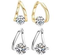 Lymphvity Germanium Earrings Magnetotherapy Earrings Lymphatic Acupuncture Earrings Lymph Drainage Earrings Jewelry for Women (Gold+Silver)
