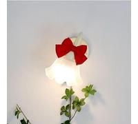 LYMSXAZOU Aplique de Pared francés con Revestimiento de Crema, toldo de Cristal con diseño Floral y Lazo de Tela Tejida a Mano, de Lujo.