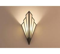 LYMSXAZOU Apliques de Pared LED con Forma de Ventilador, Metal Dorado y Negro, no Regulables (Blanco y Dorado).