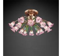 LYMSXAZOU Lampada a sospensione Pastorale Americana, Modello Francese, LED, calda creatività, Fiore, soggiorno, Sala da pranzo, Camera da letto, Villa, decorazione per la casa (16 luci)