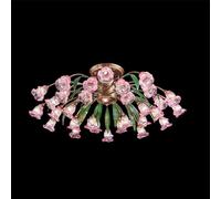 LYMSXAZOU Lampada a sospensione Pastorale Americana, Modello Francese, LED, calda creatività, Fiore, soggiorno, Sala da pranzo, Camera da letto, Villa, decorazione per la casa (30 luci)