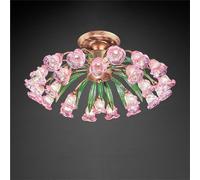 LYMSXAZOU Lampada a sospensione Pastorale Americana, Modello Francese, LED, calda creatività, Fiore, soggiorno, Sala da pranzo, Camera da letto, Villa, decorazione per la casa (24 luci)