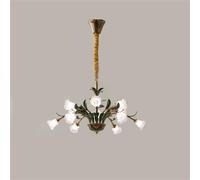 LYMSXAZOU Lampada a sospensione Pastorale Americana, Modello Francese LED, Creativa, Floreale, per soggiorno, Sala da pranzo, Camera da letto, Villa, decorazione per la casa (20 luci)