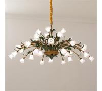 LYMSXAZOU Lampada a sospensione Pastorale Americana, Modello Francese LED, Creativa, Floreale, per soggiorno, Sala da pranzo, Camera da letto, Villa, decorazione per la casa (35 luci)