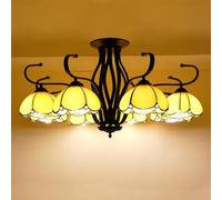 LYMSXAZOU Lampada a sospensione retrò Americana a LED per soggiorno, Stile mediterraneo, ristorante Creativo, Camera da letto, Villa, Hotel, caffetteria (8 luci)