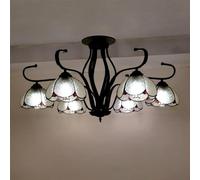 LYMSXAZOU Lampada a sospensione retrò Americana a LED per soggiorno, Stile mediterraneo, ristorante Creativo, Camera da letto, Villa, Hotel, caffetteria (D 6 luci)