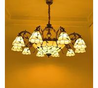 LYMSXAZOU Lampada a sospensione retrò Americana, lampadario Pastorale di lusso Europeo per soggiorno, ristorante, Camera da letto, Hotel, Villa, caffetteria (B 10 luci)