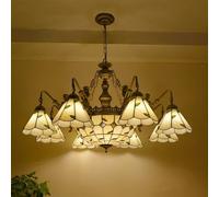 LYMSXAZOU Lampada a sospensione retrò Americana, lampadario Pastorale di lusso Europeo per soggiorno, ristorante, Camera da letto, Hotel, Villa, caffetteria (B 8 luci)