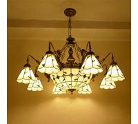 LYMSXAZOU Lampada a sospensione retrò Americana, lampadario Pastorale di lusso Europeo per soggiorno, ristorante, Camera da letto, Hotel, Villa, caffetteria (8 luci C)