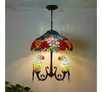 LYMSXAZOU Lampadario a pappagallo Vintage Creativo per soggiorno, ristorante, Camera da letto, Villa, Hotel, corridoio, lampada a sospensione in vetro colorato (Stile 5)