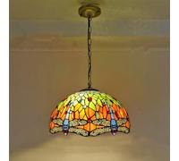 LYMSXAZOU Lampadario contemporaneo per ristorante, Stile Campagna Americana, soggiorno, Camera da letto, corridoio dell'hotel, lampada a sospensione in vetro colorato (B D40CM)