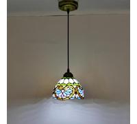 LYMSXAZOU Lampadario in vetro colorato Europeo, lampada a sospensione Creativa Vintage, per casa, ristorante, Bar, Hotel, corridoio, Camera da letto, testiera del letto (Altezza 20 cm)